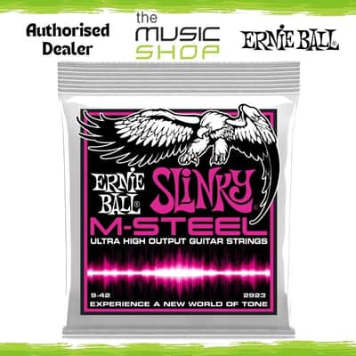 Ernie Ball M-Steel Super Slinky 9-42 Electric Guitar Strings - 2923 image 1