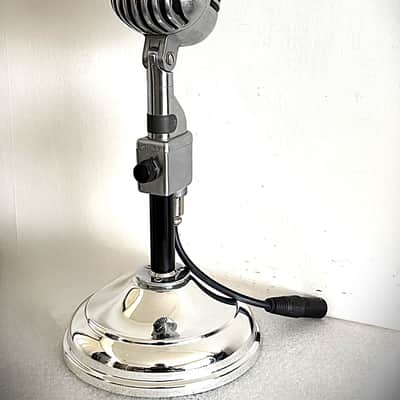 Vintage 1940s Shure 55 Dynamic Microphone, gorgeous & working, w/stand-cable image 12