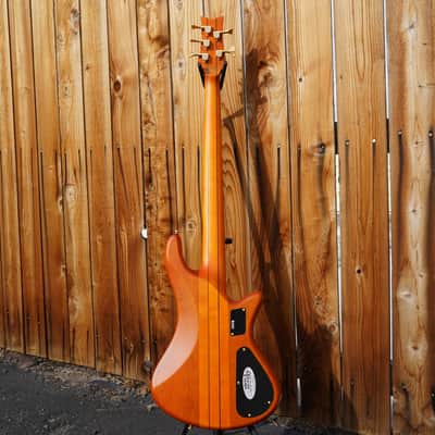 Schecter DIAMOND SERIES Stiletto Studio-5 Honey Satin Left Handed 5-String Electric Bass Guitar 2022 image 3