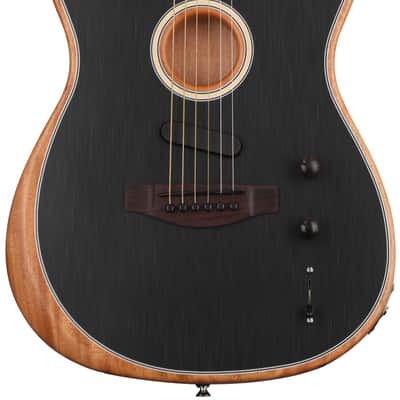 Fender Acoustasonic Player Telecaster Acoustic-electric Guitar - Brushed Black with Rosewood Fingerboard image 1