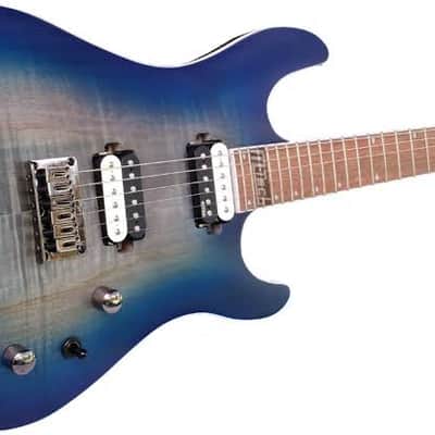 Cort KX Series KX300OPCB, Mahogany Body w/ Spalted Maple Top, EMG, Open Pore Cobalt Burst image 9