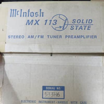 MCINTOSH MX 113 PREAMP/TUNER ORIGINAL BOX SERVICE & USER MANUAL + COVER SERVICED image 12