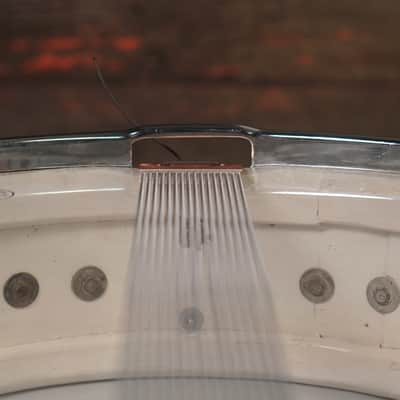 Ludwig 4x14" Downbeat Snare Drum - 1960s Black Oyster Pearl image 9