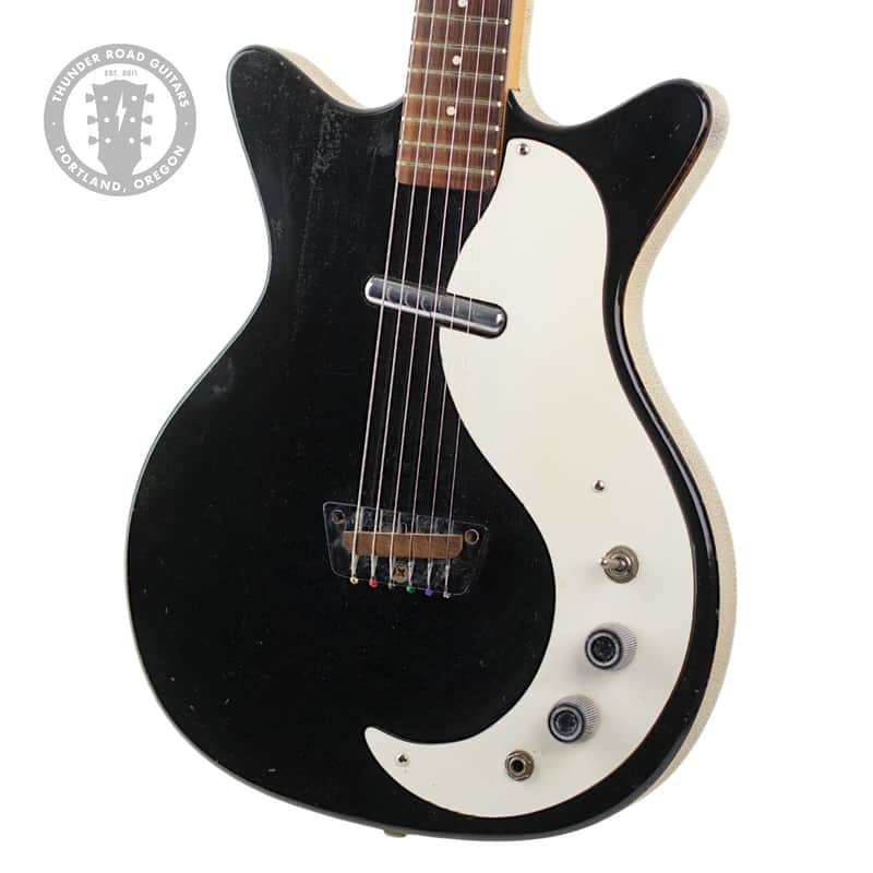 1960s` Danelectro DC-1 Double Cut Electric Guitar Black