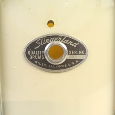 Slingerland 12x15"12Lug TDR White Gloss Marching Snare Drum Vintage70s Maple USA image 2