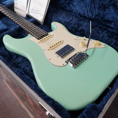 Schecter USA CUSTOM SHOP - Atomic Green Nick Johnston HSS 6-String Electric Guitar w/ Black Tweed Case (2023) image 12