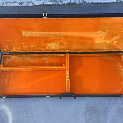 Vintage 1968 Gibson Les Paul or SG Rectangular Hardshell Case - Black with Yellow Interior image 3