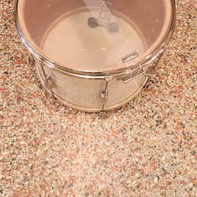 Slingerland 12X15" Snare Drum White Marine Pearl NOB Hardware Vintage 1950's image 9