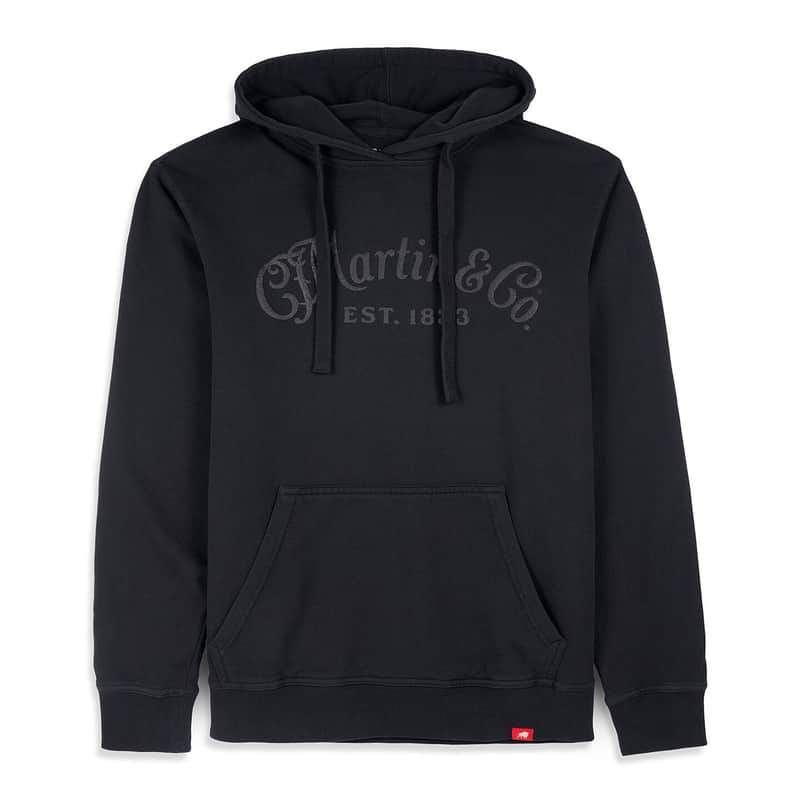Mint Martin Tone On Tone Basic Logo Hoodie Sweatshirt, Black, M Medium image 1