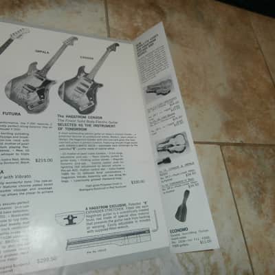 Vintage 1960's Hagstrom Slim Line Guitars-Basses Catalog! Rare, Original! Impala, Condor, F-200! image 5