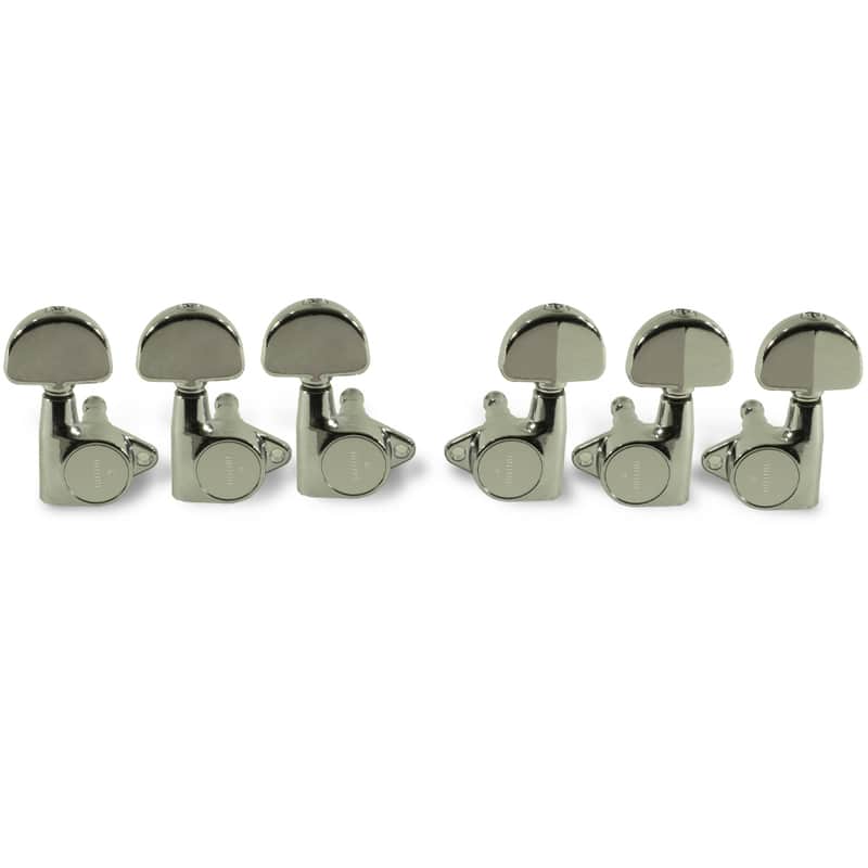 Gotoh 6 In Line Vintage Style Full Size Tuning Machines 3 Per Side Chrome image 1