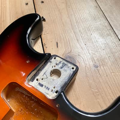 Fender Stratocaster Electric Guitar Body Mexico Strat Sunburst 1998 image 4