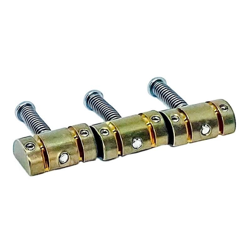 Bensonite LEFTY Compensated Tele Saddles - Brass image 1