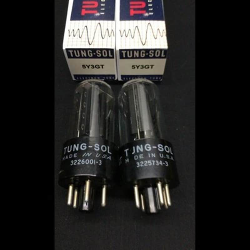 GREAT PAIR TUNG SOL 5Y3GT Vintage RECTIFIER Radio Amp VACUUM TUBES O.9769 image 1