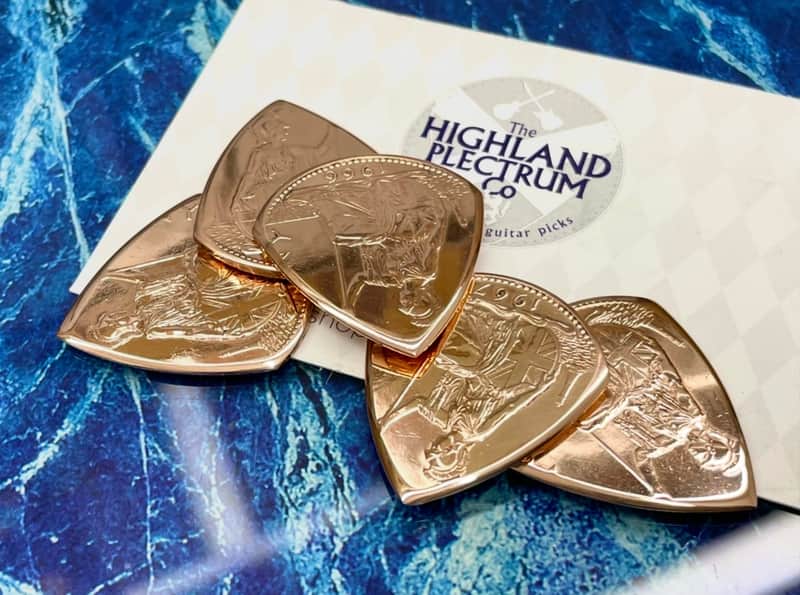 **Special Offer 20% Discount** Two (2) Queen Elizabeth 1967 Penny Coin Guitar Picks. image 1