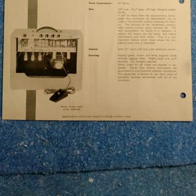 Fender Vibrolux Dealer Sheet 1955 image 2