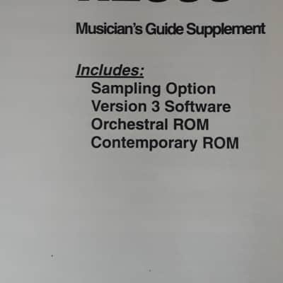 Musician's Guide Supplement for Kurzweil K2000 V.3 Software1995