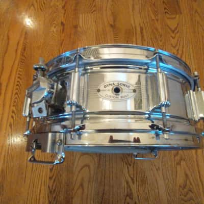Rogers Vintage 1963/64 Dynasonic 7 line come over brass snare drum with snare rail! image 1