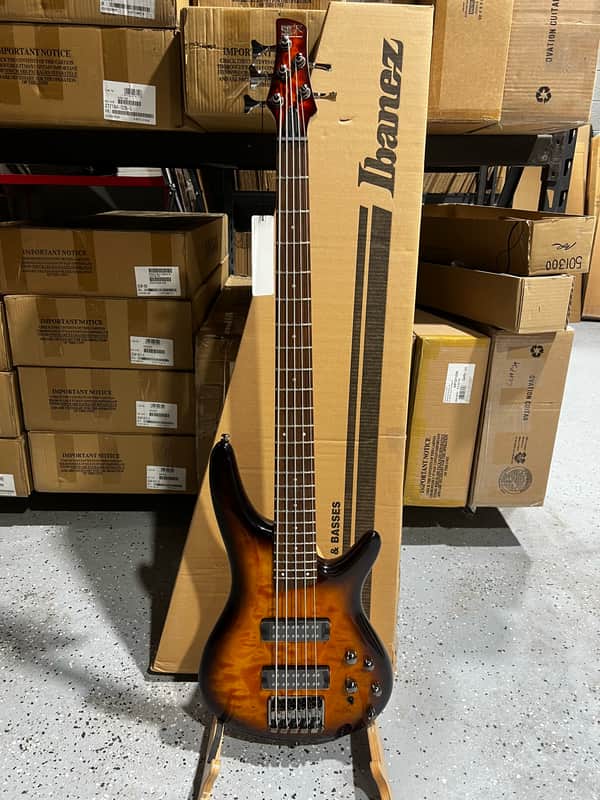 Ibanez Standard SR405E 5-string Bass Guitar - Dragon Eye Burst image 1