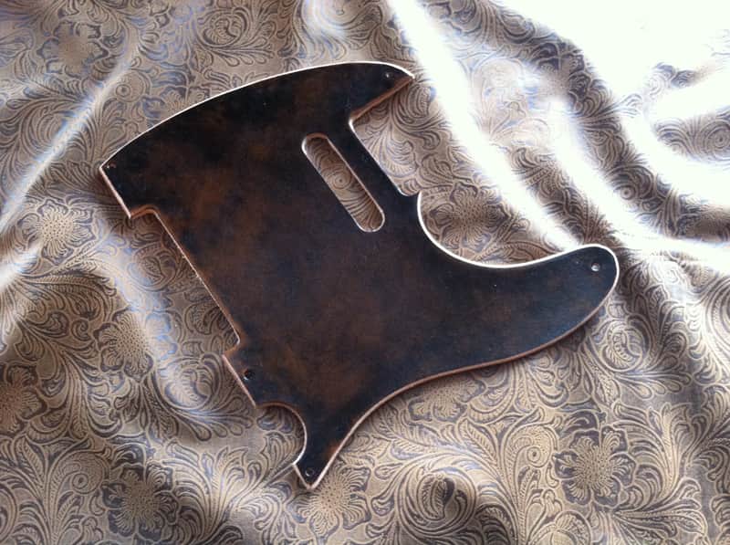 Custom Tooled Leather Pickguard Fits Fender Telecaster Esquire image 1