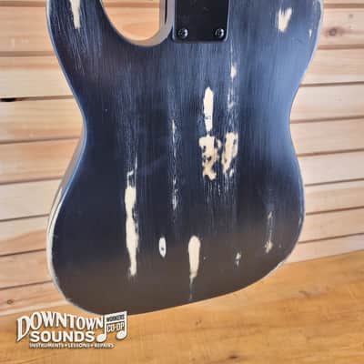 Homebrew "Fender" Telecaster Style Electric Guitar - Black Tiger Stripe Relic, 7lbs 5oz image 8
