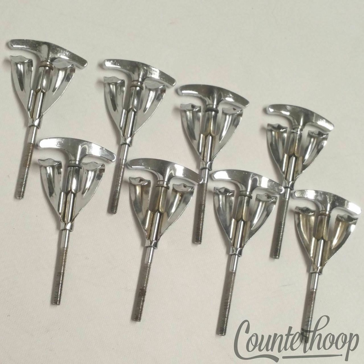 Ludwig 8x Bass Drum Tension T-Rods+Claws Super Classic Chrome Vintage 60s USA* — main photograph