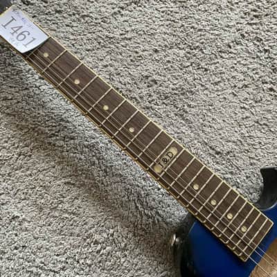 J&D Blue Mini Electric Guitar, Solid Basswood Body, Maple Neck Rosewood Fingerboard image 2