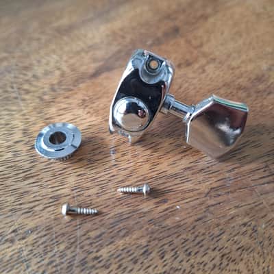 Vintage Guild Bass Side Tuning Machine 70's - Chrome image 1