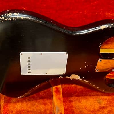 Fender Old & Real Stratocaster Pre-L Slab Board 1960 - Old Black Refinish image 16