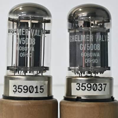 2x 1960's Tung-Sol 6080/CV5008 Double Square Getter Black Plate Amplitrex Tested image 3