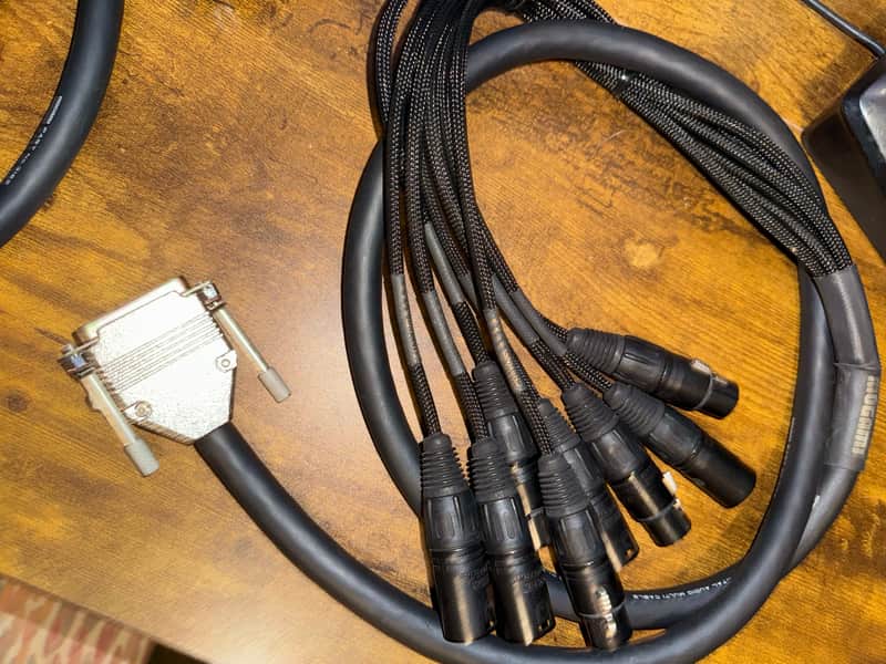 Mogami Gold AES-TD-DB25-XLR-15 DB-25 to Quad XLR Male and Quad XLR Female Digital Audio Cable - 5' 2010s - Black image 1