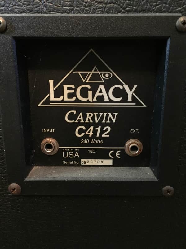 Carvin Legacy C412 240 Watt Guitar Amp Speaker 4x12 Cabinet | Reverb