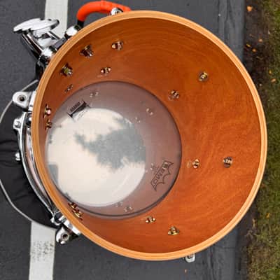 Yamaha Custom Absolute Bop Jazz Drum Set 10x7, 12x8 toms , 14x14 floor, 18x14 Vintage Natural Maple bass, Birch toms Gold badge MIJ image 8