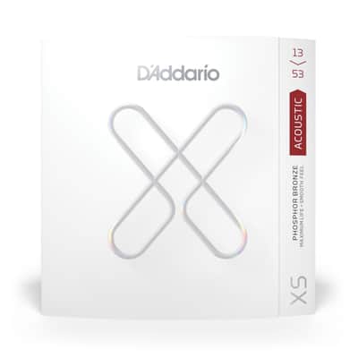 D'Addario XS Coated Phosphor Bronze Acoustic Guitar Strings - 13-53 Hybrid Light image 1