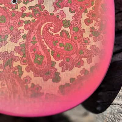 Pink Paisley Tele Body, Aged, Nitro , Alder image 7