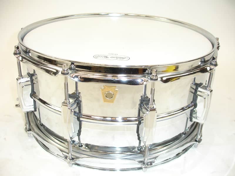 Ludwig LB402B 14"x6.5" Chrome Over Brass Snare Drum image 1