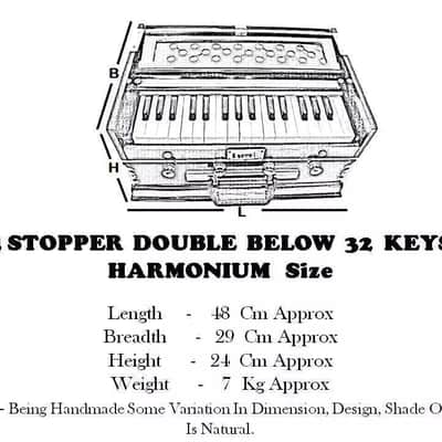Armonia Musical High Class Sound 4 Stopper Double Bellow 32 Key Harmonium image 5