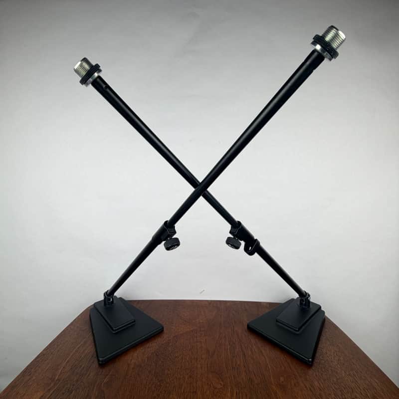 K&M 24.14 1970’s Mic Desktop/Floor Stands - Cast Iron Base image 1