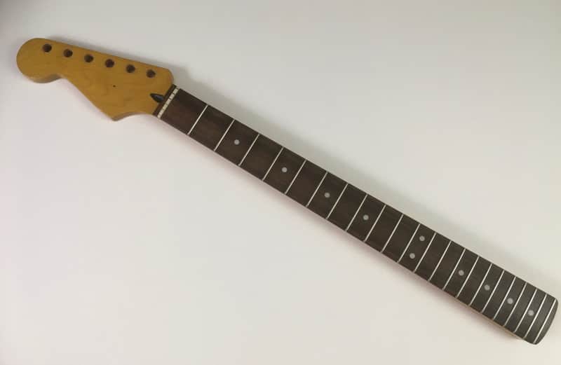 Lefty MJT Custom Aged Relic Fender Strat Guitar Neck Amber Nitro Lacquer Checking image 1