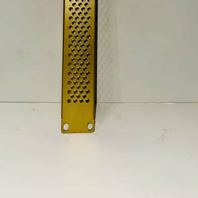 1U Gold Vented Steel Panel – 19” Rack Mount Faceplate – Perforated Vent image 3