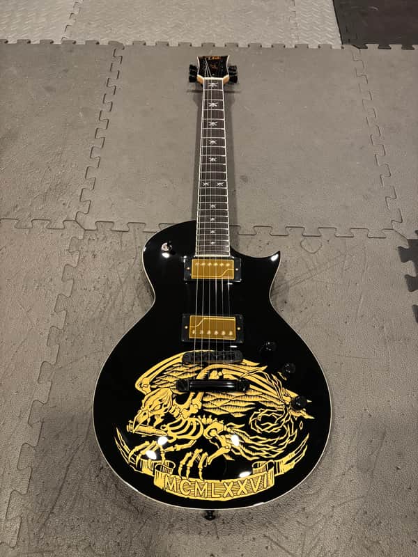ESP LTD WA-Warbird Will Adler Signature 2025 - Present - Black with Gold Graphic image 1