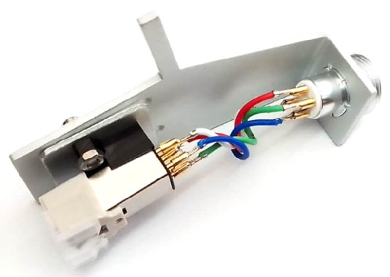 Replacement Headshell + Audio Technica AT3600L Cartridge + Stylus For Goldring Lenco B52, B55, L72, L75, L78, GL69, GL72, GL75, GL78 Vintage Vinyl Record Players Turntables (Grey Finish) image 1