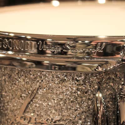 Sonor Vintage Series 5x14 Silver Glitter Snare Drum - New! image 5