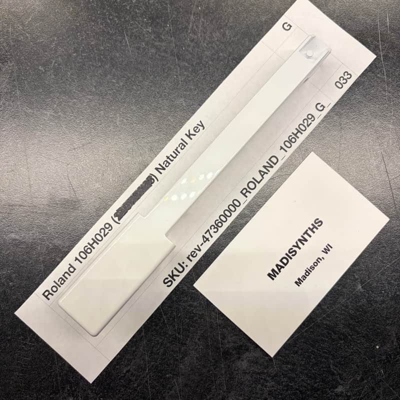 ORIGINAL Roland Replacement G Key (106H029) for Juno-6/60/106, Jupiter-6/8, HS-60, SH-101, VK-09, JX-3P, HS-10/Juno-1, System 100m 184, etc image 1