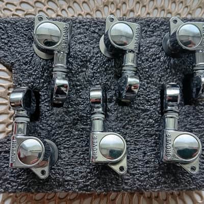 Vintage Grover Mini Rotomatic Tuners - 6 in-Line Right Hand Tuners 18:1 Ratio Tuning Machines image 1
