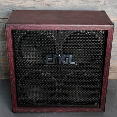 ENGL E412VGB Custom Shop Straight 4x12" Guitar Speaker Cabinet - Red Snakeskin - Open Box image 2
