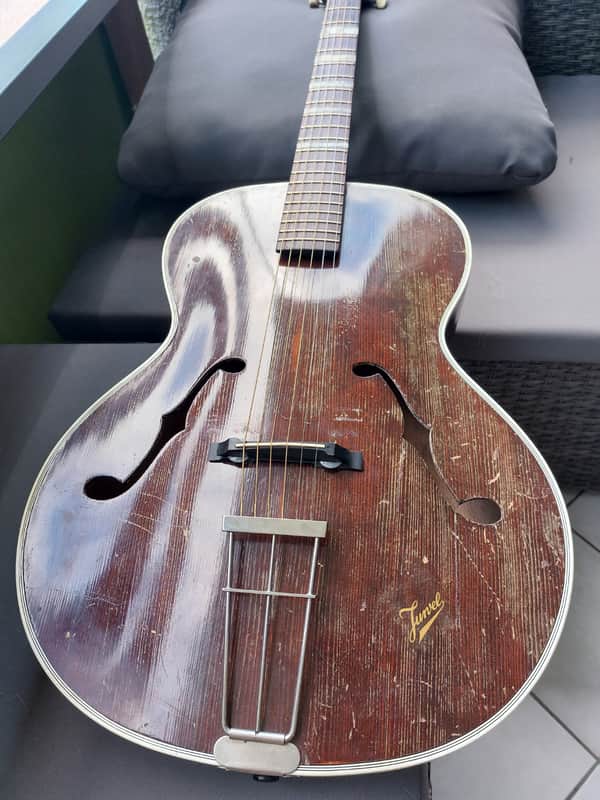 Juwel Vintage Archtop Guitar From 1950 Walnut Brown image 1