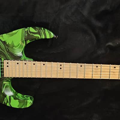 Jackson Pro Series DK2M Limited Run Slime 2014 Slime Green Swirl image 3