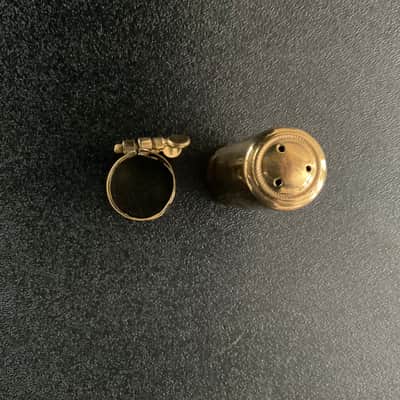 VANDOREN ALTO SAX LIGATURE Vintage VANDOREN Reversed Screw Alto Sax Ligature Undetermined Vintage - All Brass image 1