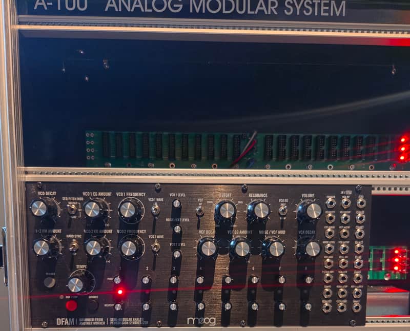 Moog DFAM Drummer From Another Mother Semi-Modular Analog Percussion Synthesizer 2018 - Present - Black/Wood image 1